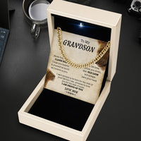 Thumbnail for Cuban Necklace Gifts For Grandson With Personalized Message Card Necklace