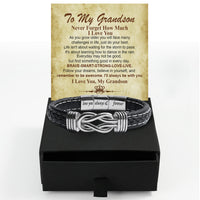 Thumbnail for Bracelet Necklace Gifts For Grandson With Personalized Message Card Necklace