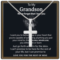 Thumbnail for Cuban Necklace Gifts For Grandson With Personalized Message Card Necklace