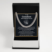 Thumbnail for Cuban Necklace Gifts For Grandson With Personalized Message Card Necklace