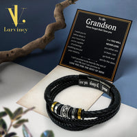 Thumbnail for Bracelet Necklace Gifts For Grandson With Personalized Message Card Necklace