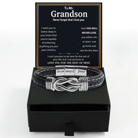 Thumbnail for Bracelet Necklace Gifts For Grandson With Personalized Message Card Necklace