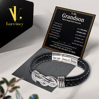 Thumbnail for Bracelet Necklace Gifts For Grandson With Personalized Message Card Necklace