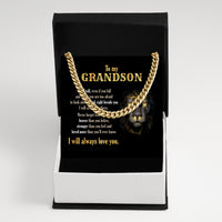 Thumbnail for Cuban Necklace Gifts For Grandson With Personalized Message Card Necklace