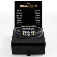 Thumbnail for Bracelet Necklace Gifts For Grandson With Personalized Message Card Necklace