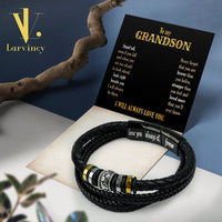 Thumbnail for Bracelet Necklace Gifts For Grandson With Personalized Message Card Necklace