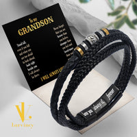 Thumbnail for Bracelet Necklace Gifts For Grandson With Personalized Message Card Necklace