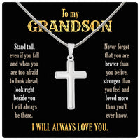 Thumbnail for Cuban Necklace Gifts For Grandson With Personalized Message Card Necklace