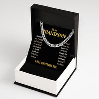 Thumbnail for Cuban Necklace Gifts For Grandson With Personalized Message Card Necklace