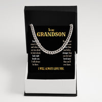 Thumbnail for Cuban Necklace Gifts For Grandson With Personalized Message Card Necklace