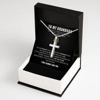 Thumbnail for Cuban Necklace Gifts For Grandson With Personalized Message Card Necklace