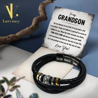 Thumbnail for Bracelet Necklace Gifts For Grandson With Personalized Message Card Necklace