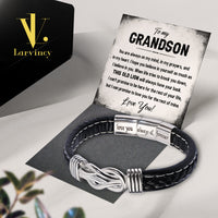 Thumbnail for Bracelet Necklace Gifts For Grandson With Personalized Message Card Necklace