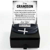 Thumbnail for Bracelet Necklace Gifts For Grandson With Personalized Message Card Necklace