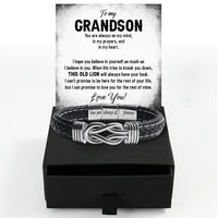 Thumbnail for Bracelet Necklace Gifts For Grandson With Personalized Message Card Necklace