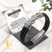 Thumbnail for Bracelet Necklace Gifts For Grandson With Personalized Message Card Necklace