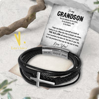 Thumbnail for Bracelet Necklace Gifts For Grandson With Personalized Message Card Necklace