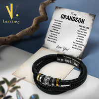 Thumbnail for Bracelet Necklace Gifts For Grandson With Personalized Message Card Necklace