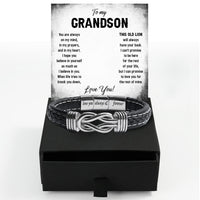 Thumbnail for Bracelet Necklace Gifts For Grandson With Personalized Message Card Necklace