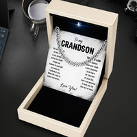 Thumbnail for Cuban Necklace Gifts For Grandson With Personalized Message Card Necklace