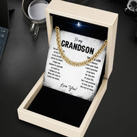 Thumbnail for Cuban Necklace Gifts For Grandson With Personalized Message Card Necklace