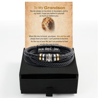 Thumbnail for Bracelet Necklace Gifts For Grandson With Personalized Message Card Necklace