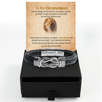 Thumbnail for Bracelet Necklace Gifts For Grandson With Personalized Message Card Necklace