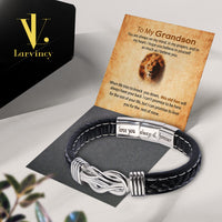 Thumbnail for Bracelet Necklace Gifts For Grandson With Personalized Message Card Necklace