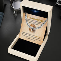 Thumbnail for Cuban Necklace Gifts For Grandson With Personalized Message Card Necklace