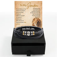 Thumbnail for Bracelet Necklace Gifts For Grandson With Personalized Message Card Necklace