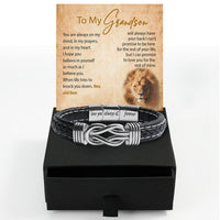 Thumbnail for Bracelet Necklace Gifts For Grandson With Personalized Message Card Necklace