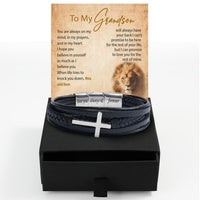 Thumbnail for Bracelet Necklace Gifts For Grandson With Personalized Message Card Necklace