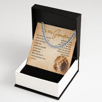 Thumbnail for Cuban Necklace Gifts For Grandson With Personalized Message Card Necklace