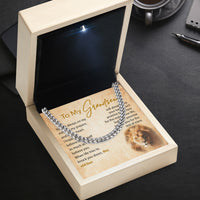 Thumbnail for Cuban Necklace Gifts For Grandson With Personalized Message Card Necklace