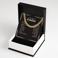 Thumbnail for Cuban Necklace Gifts For Grandson With Personalized Message Card Necklace