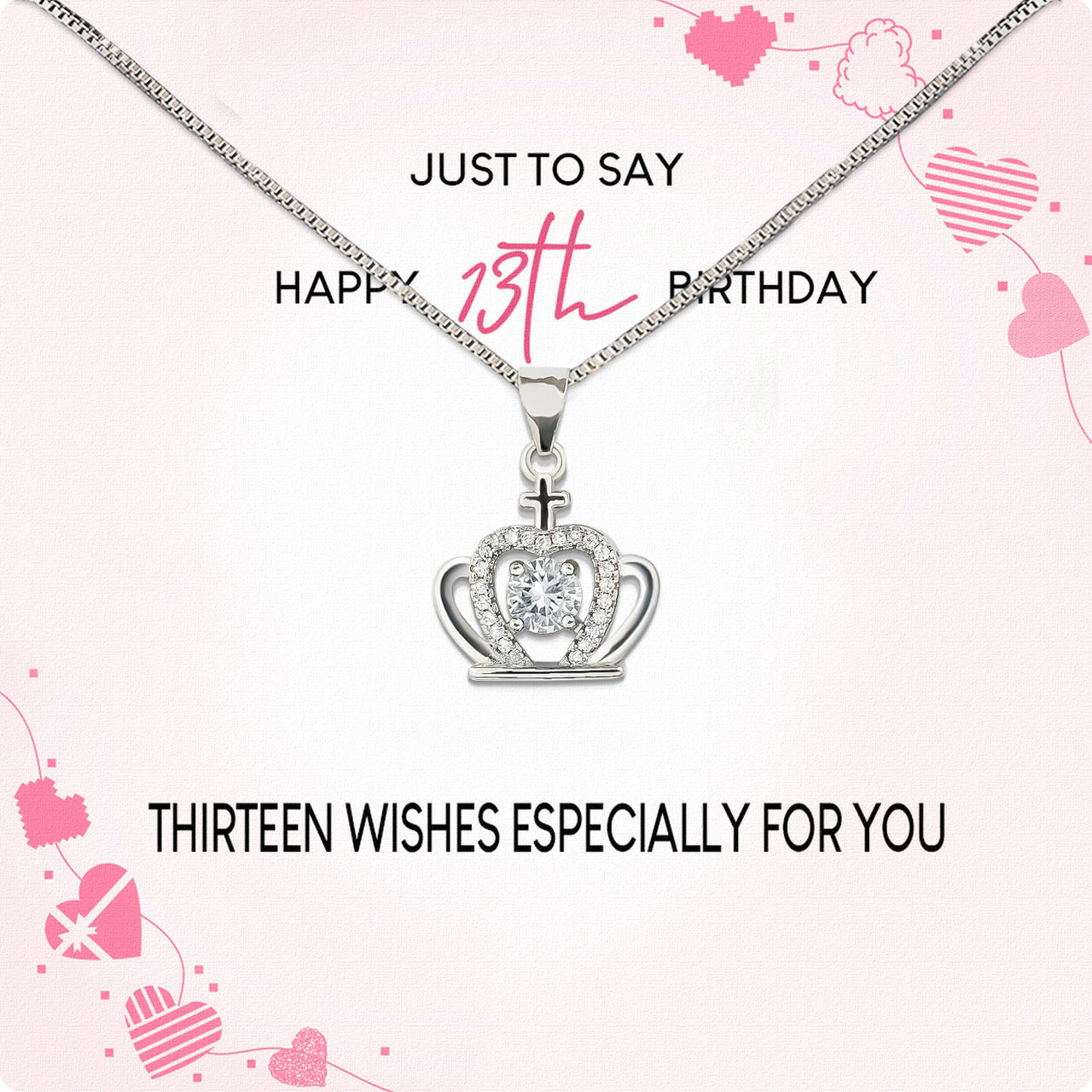 Necklace Gift For Happy 13 Birthday