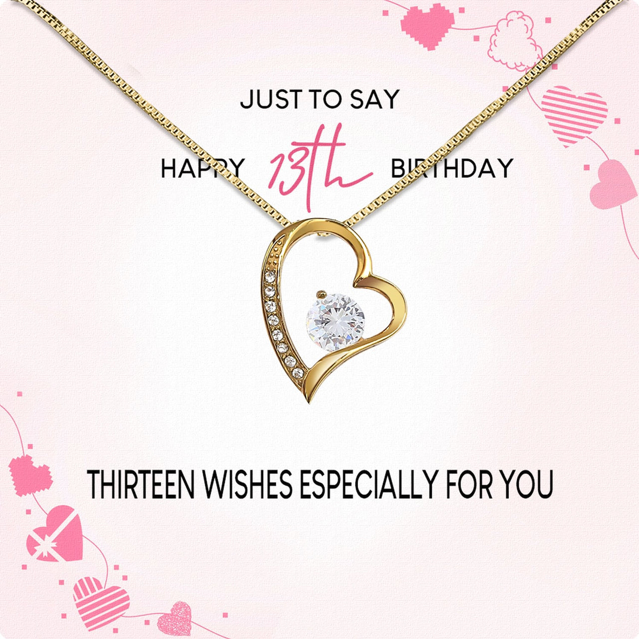 Necklace Gift For Happy 13 Birthday