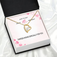 Necklace Gift For Happy 13 Birthday