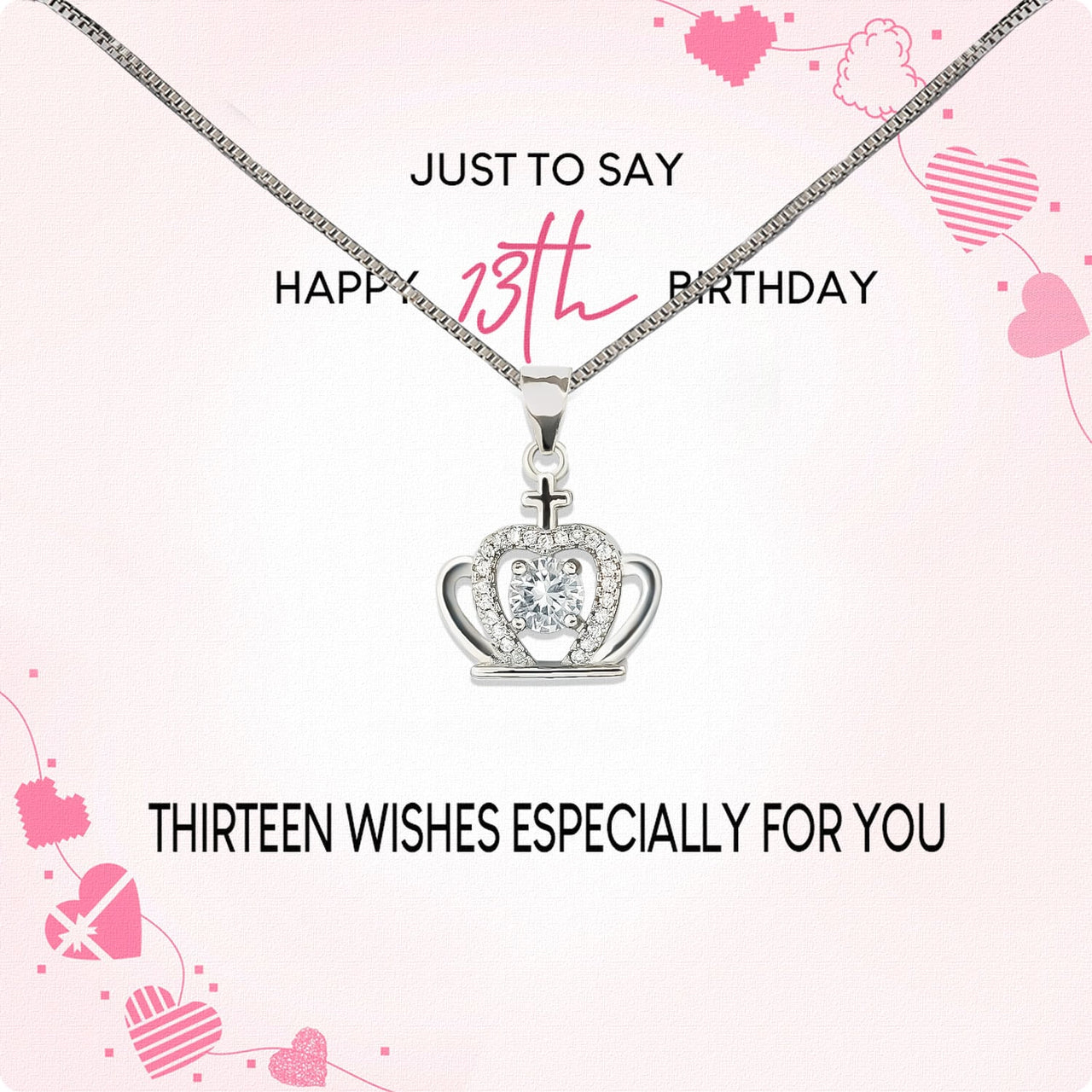 Necklace Gift For Happy 13 Birthday