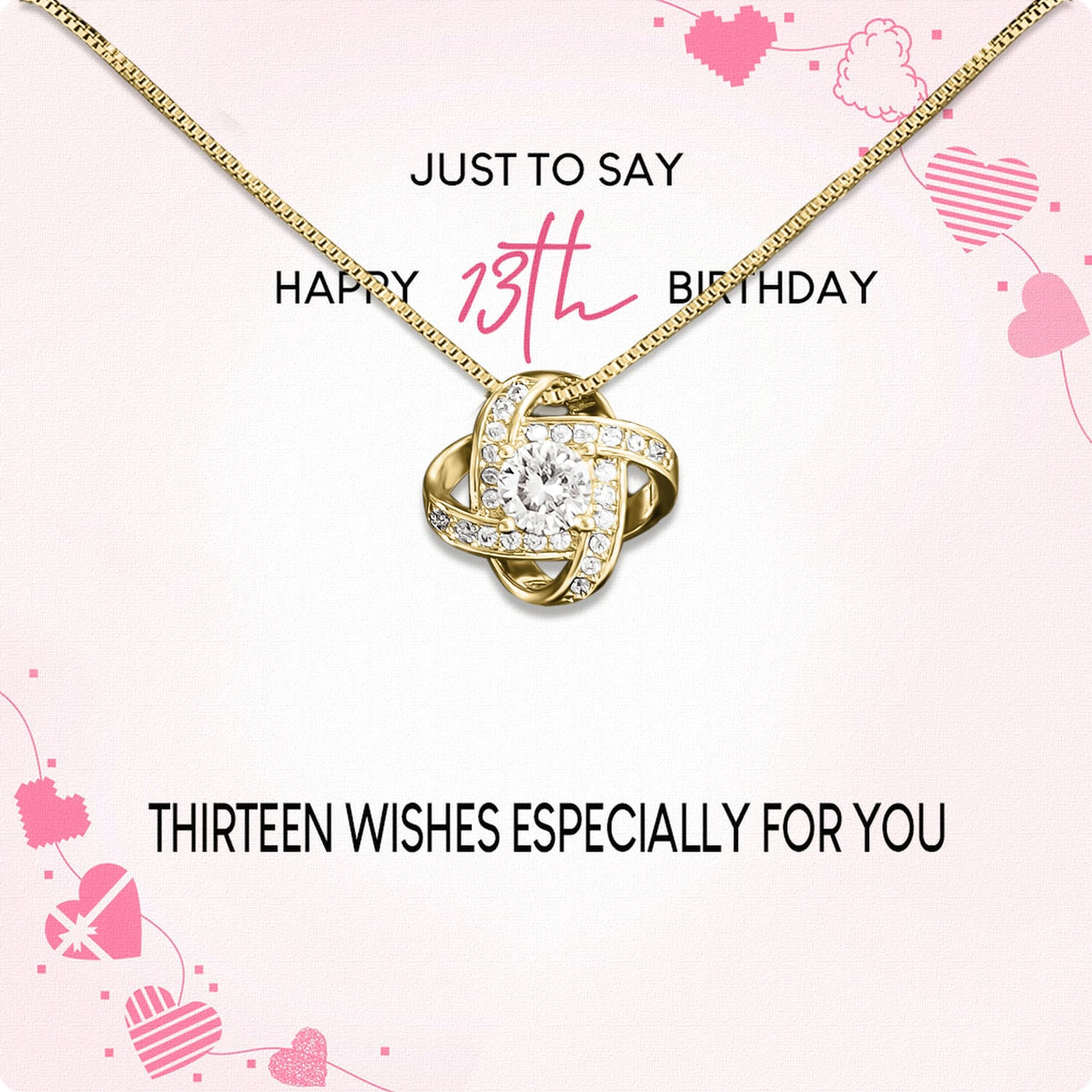 Necklace Gift For Happy 13 Birthday