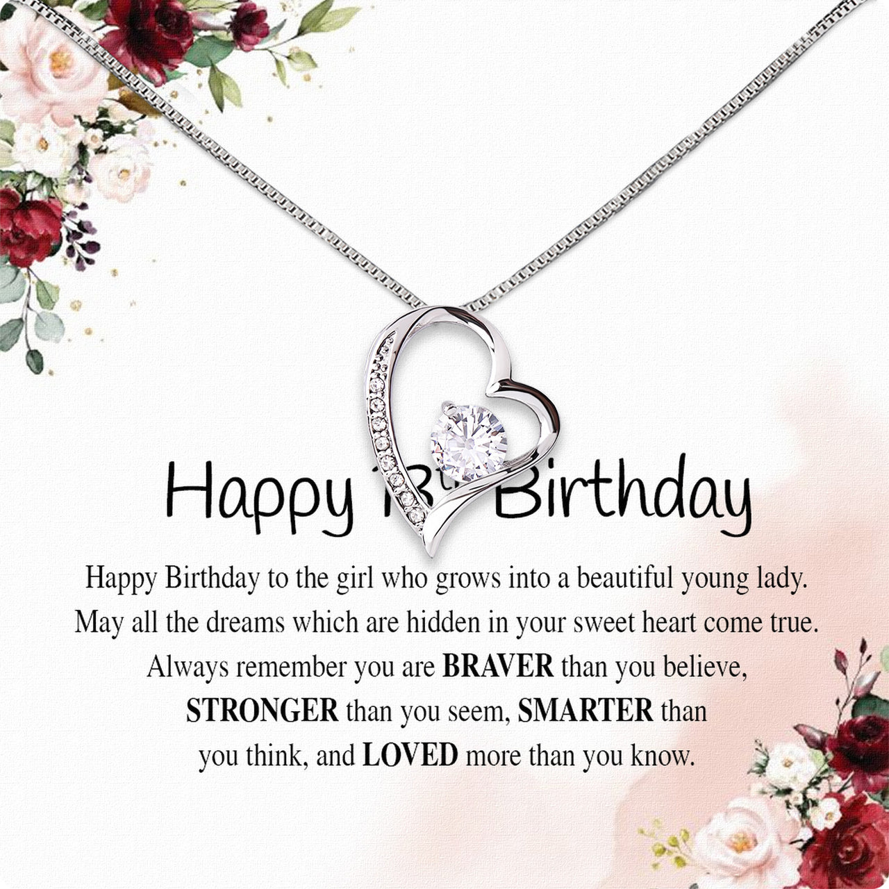 Necklace Gift For Happy 13 Birthday