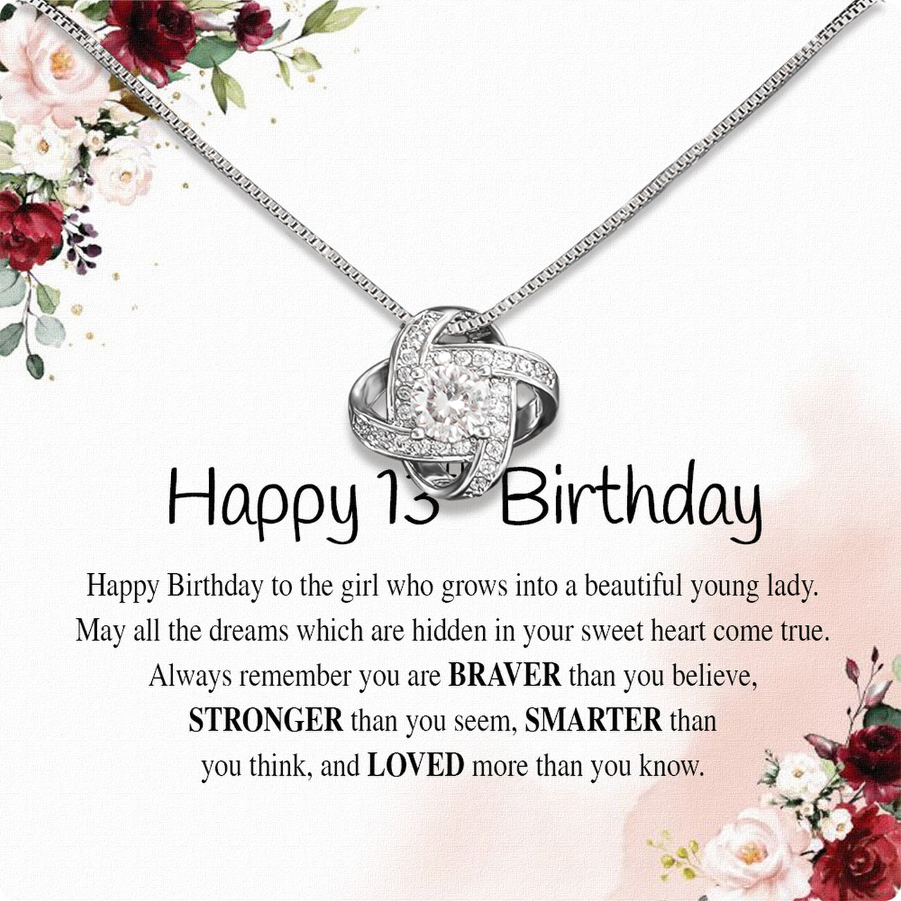 Necklace Gift For Happy 13 Birthday