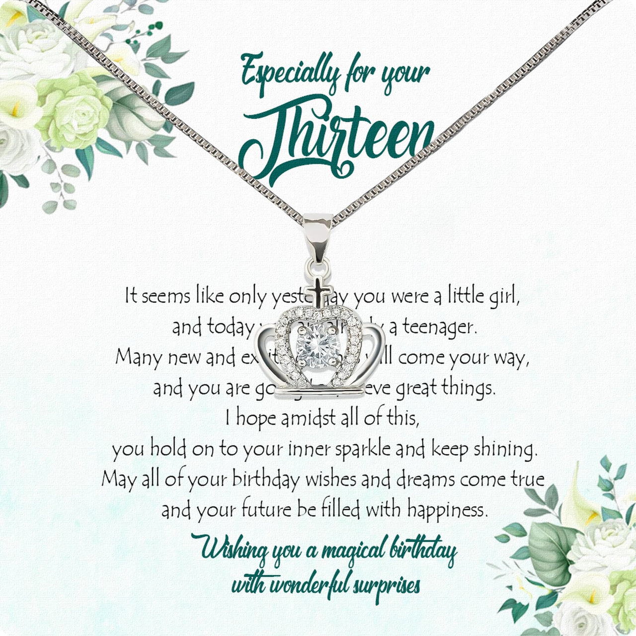 Necklace Gift For Happy 13 Birthday