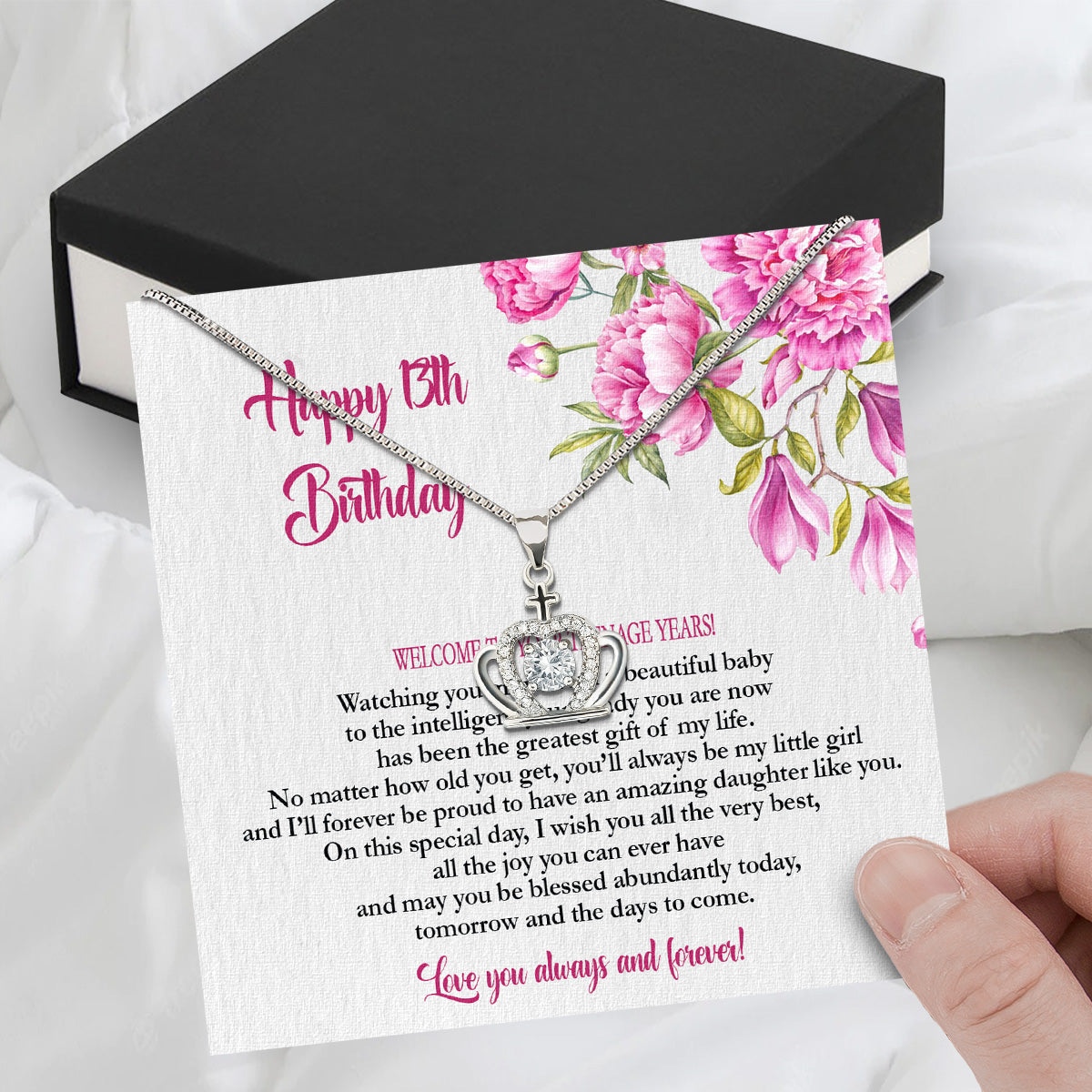 Necklace Gift For Happy 13 Birthday