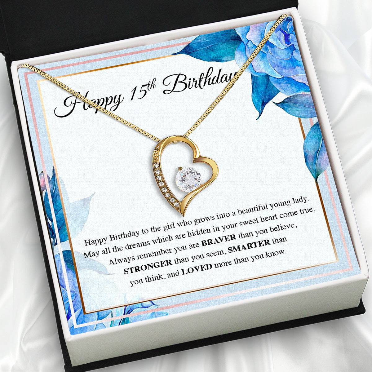 Necklace Gift For Happy 15 Birthday