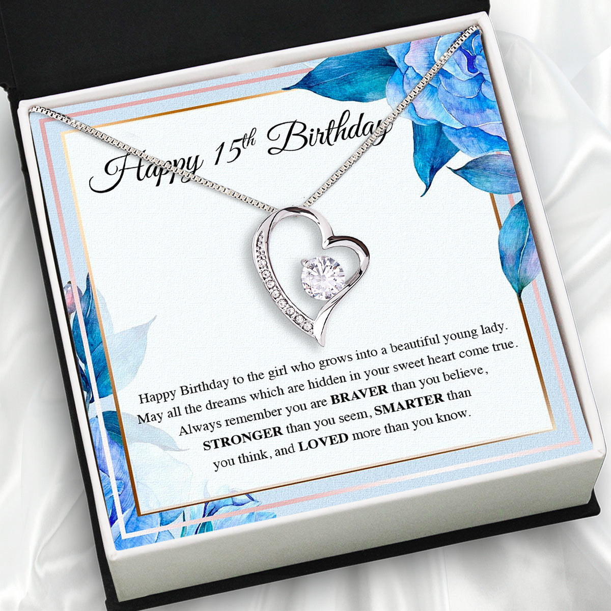 Necklace Gift For Happy 15 Birthday