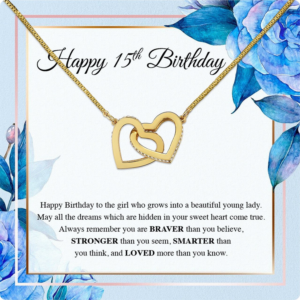 Necklace Gift For Happy 15 Birthday