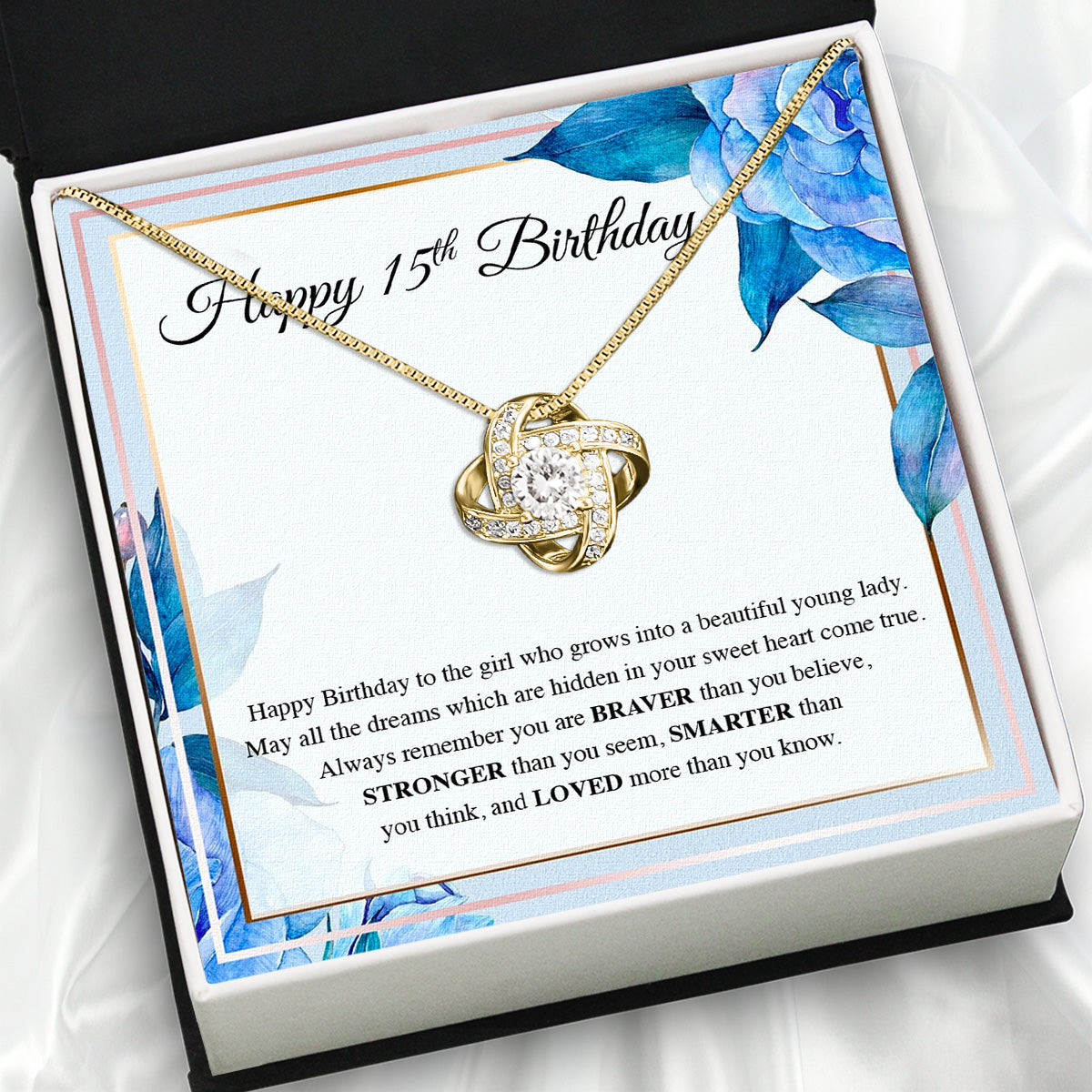 Necklace Gift For Happy 15 Birthday