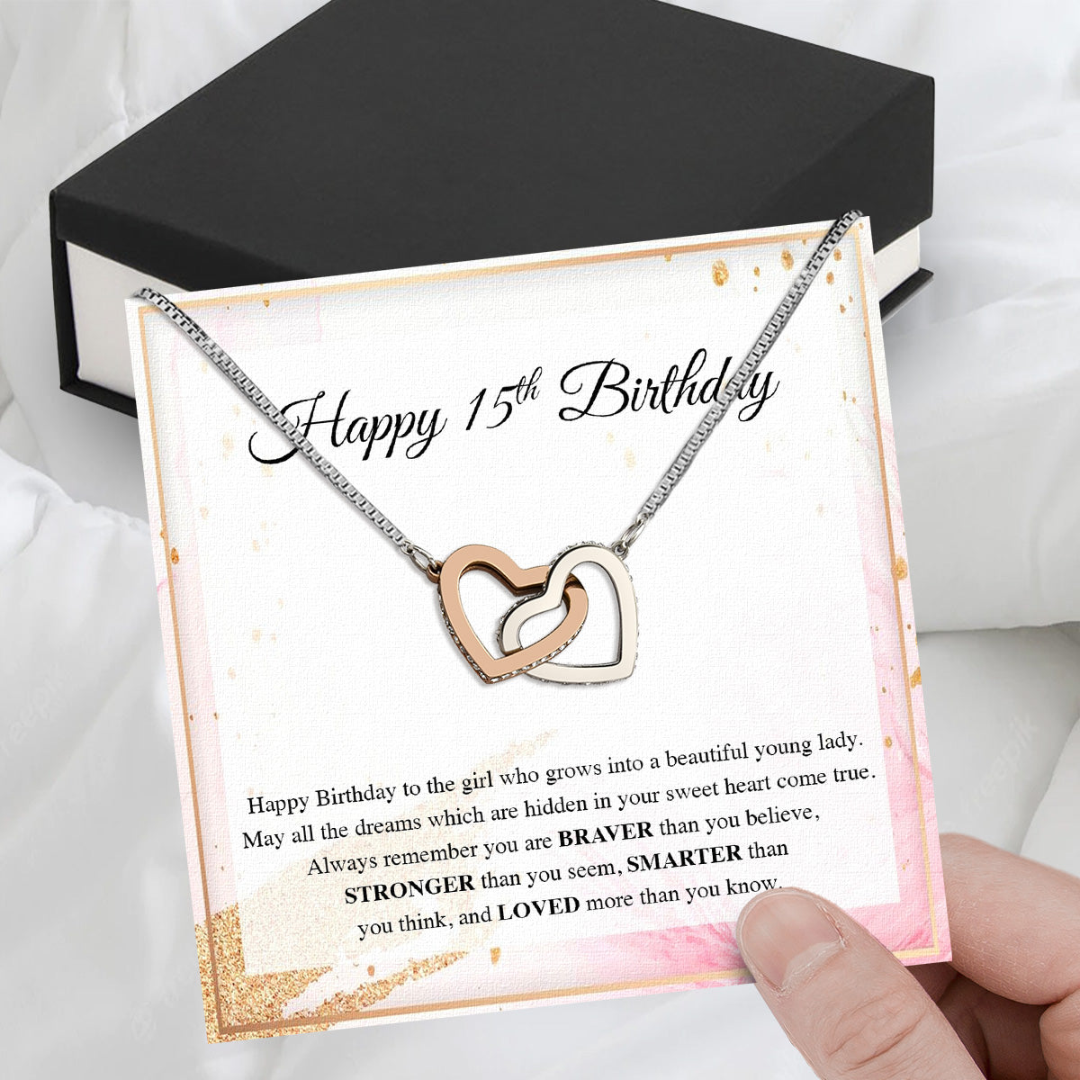 Necklace Gift For Happy 15 Birthday