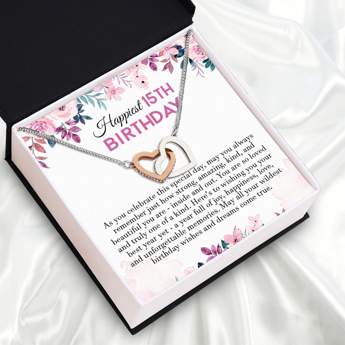 Necklace Gift For Happy 15 Birthday